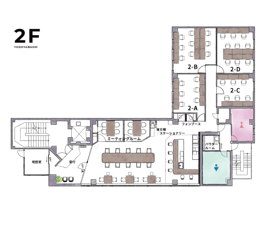 2Fラウンジスペース／シェアオフィス